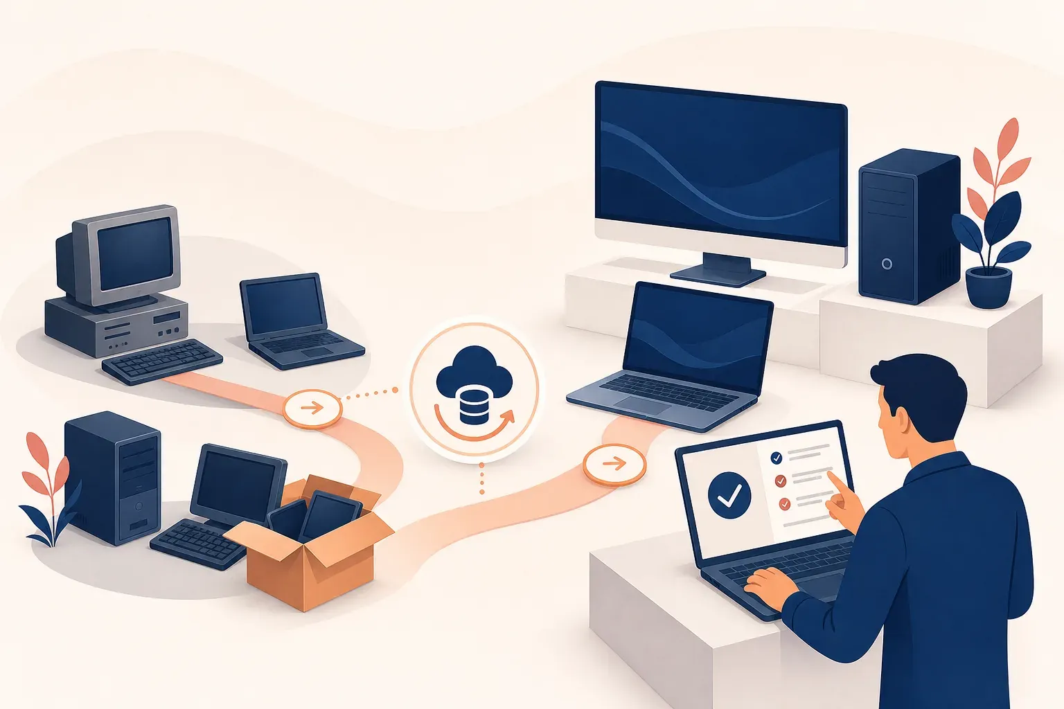 Planification d'une migration de parc Windows avec validation des postes